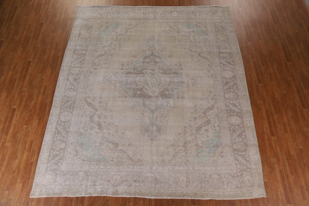 Distressed Tabriz Persian Large Rug 11x13