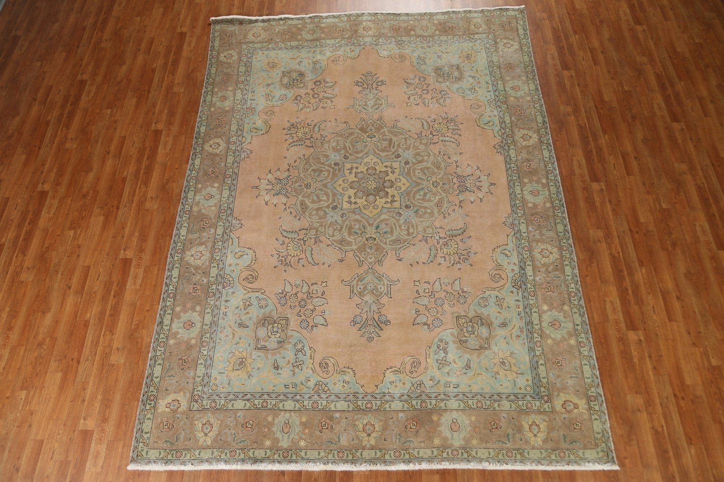 Distressed Over-Dyed Tabriz Persian Area Rug 8x11