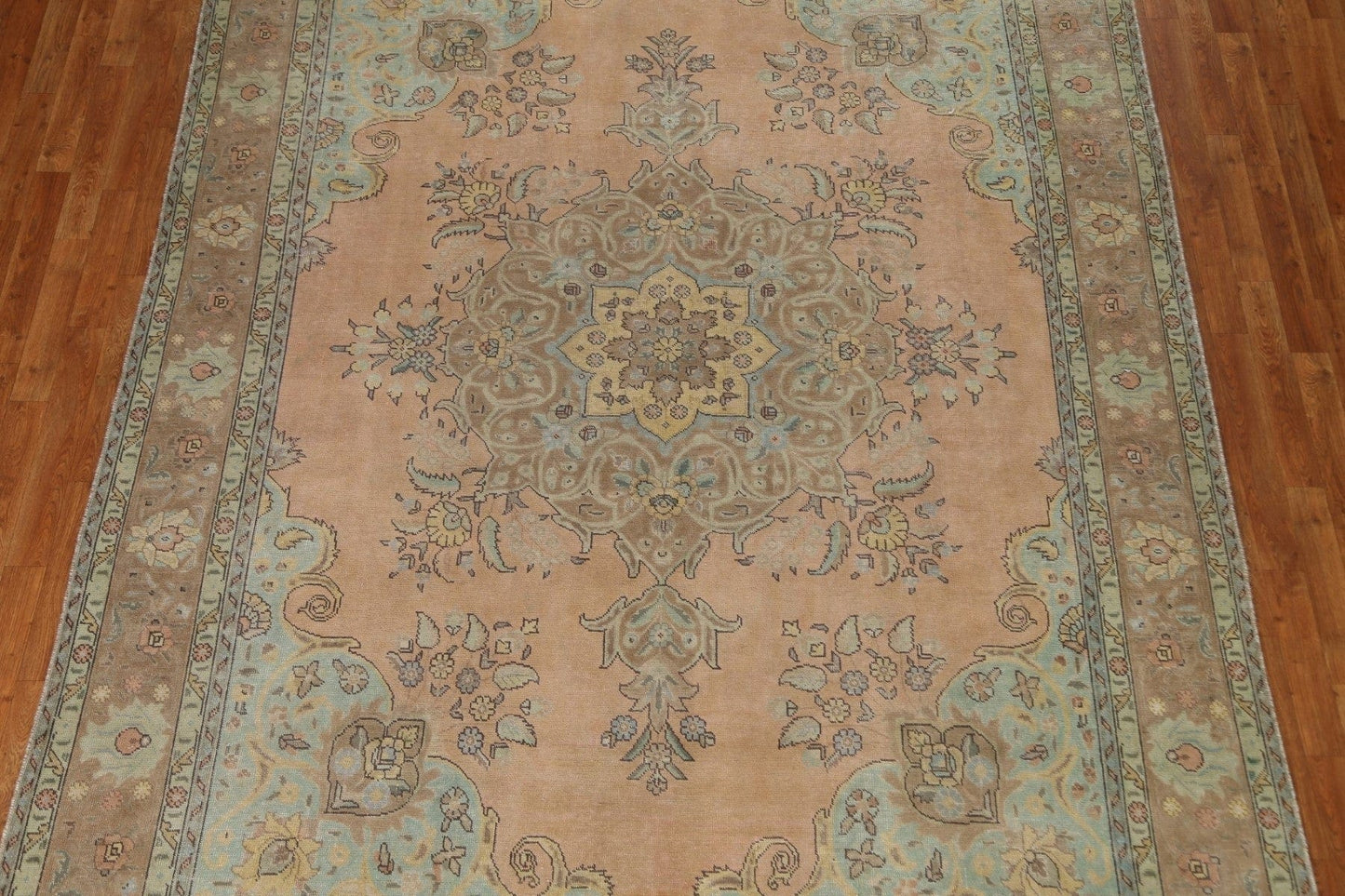 Distressed Over-Dyed Tabriz Persian Area Rug 8x11