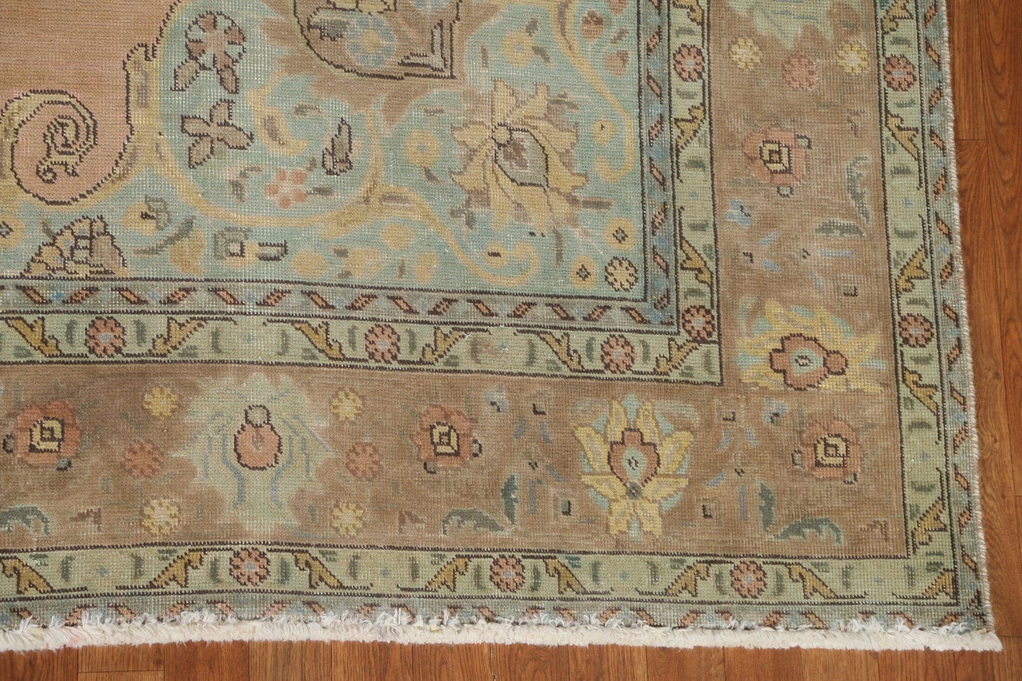 Distressed Over-Dyed Tabriz Persian Area Rug 8x11