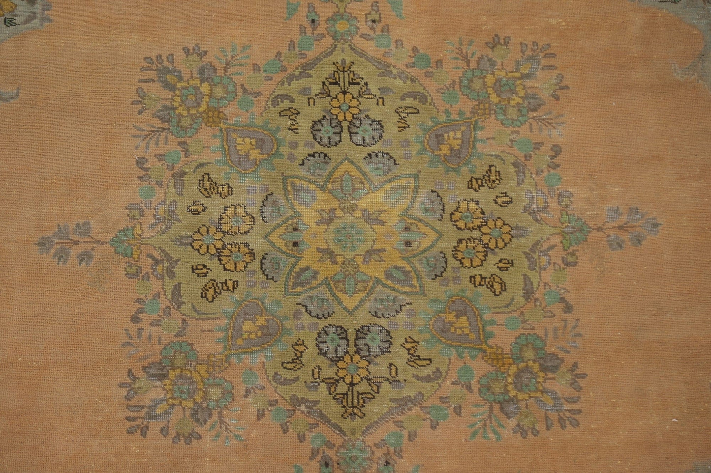 Distressed Over-Dyed Tabriz Persian Area Rug 8x11