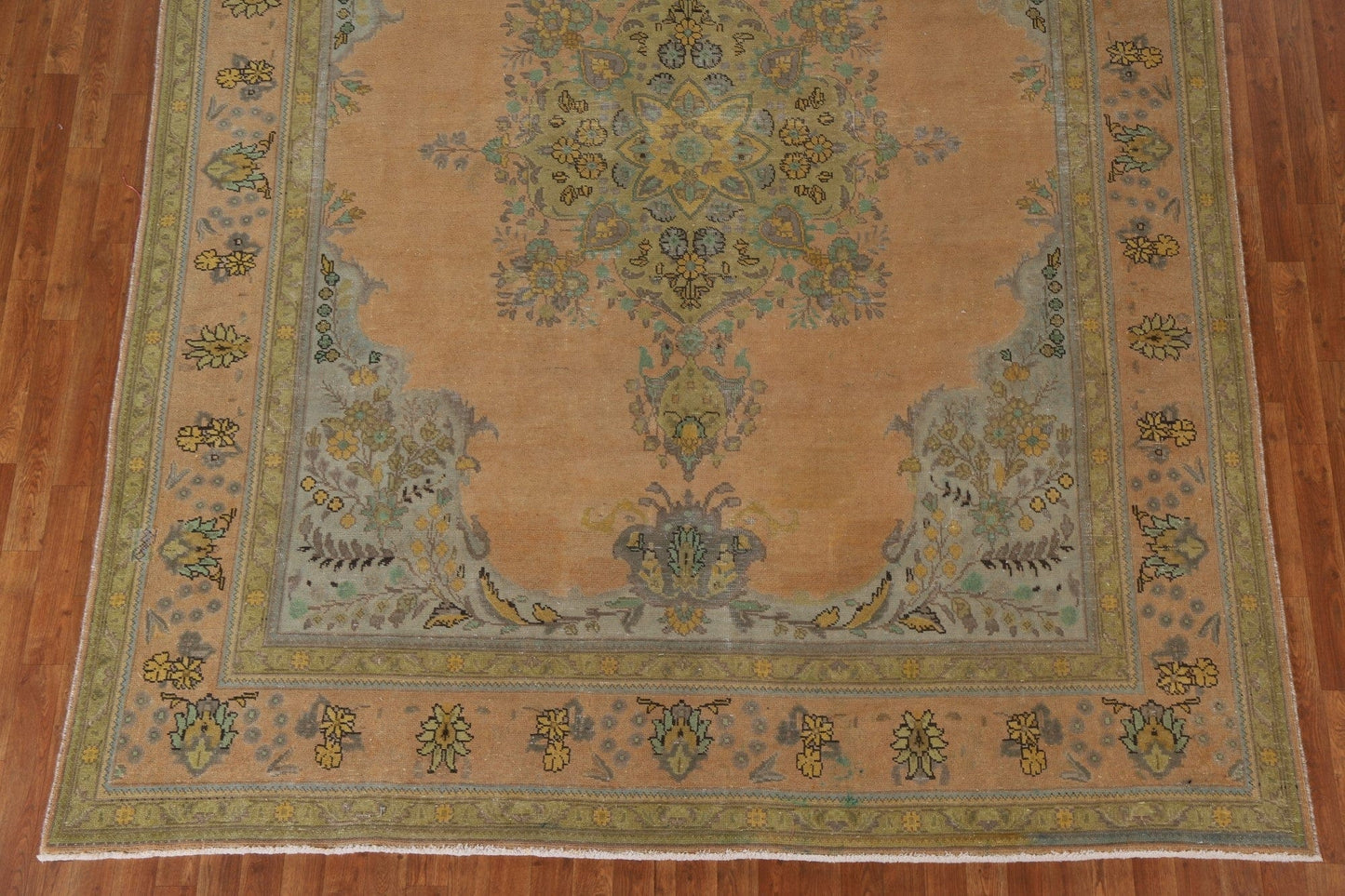 Distressed Over-Dyed Tabriz Persian Area Rug 8x11