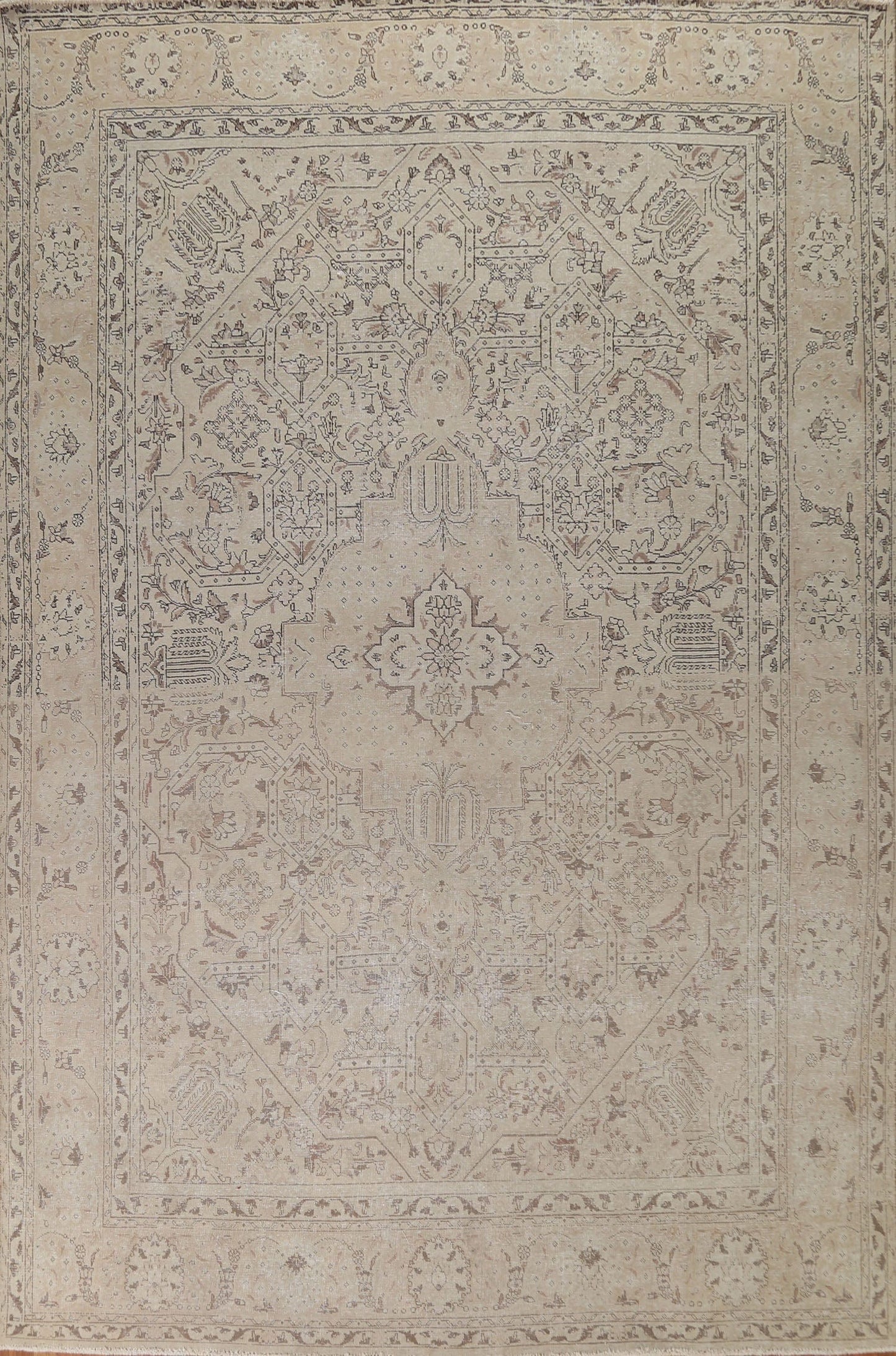 Distressed Tabriz Persian Area Rug 10x13