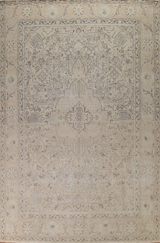 Distressed Tabriz Persian Area Rug 10x13