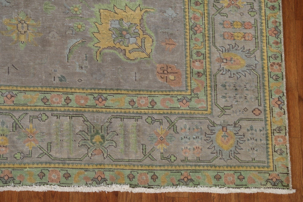 Distressed Over-Dyed Tabriz Persian Area Rug 8x11