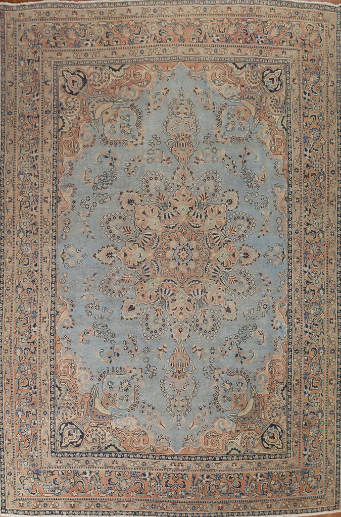 Vintage Blue Kashmar Persian Area Rug 9x12