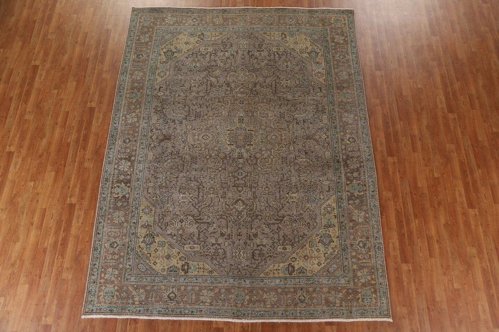 Distressed Tabriz Persian Area Rug 8x11