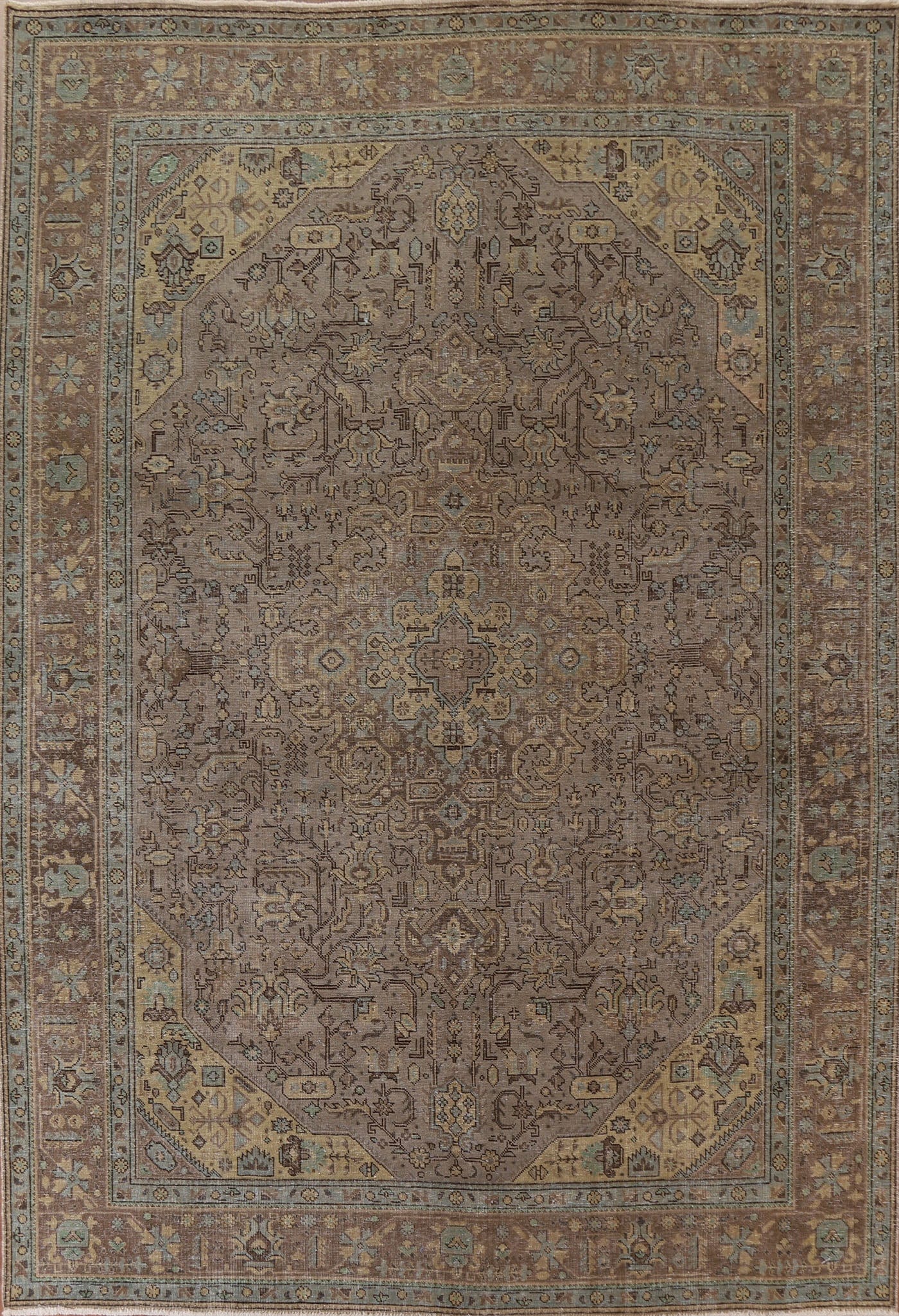 Distressed Tabriz Persian Area Rug 8x11