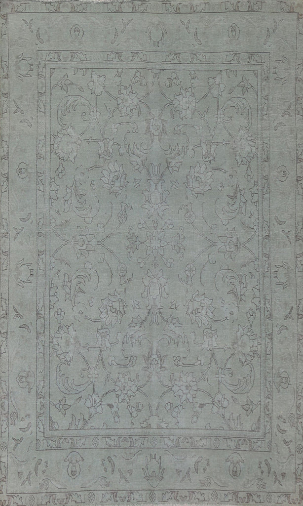 Distressed Over-Dyed Tabriz Persian Area Rug 6x10