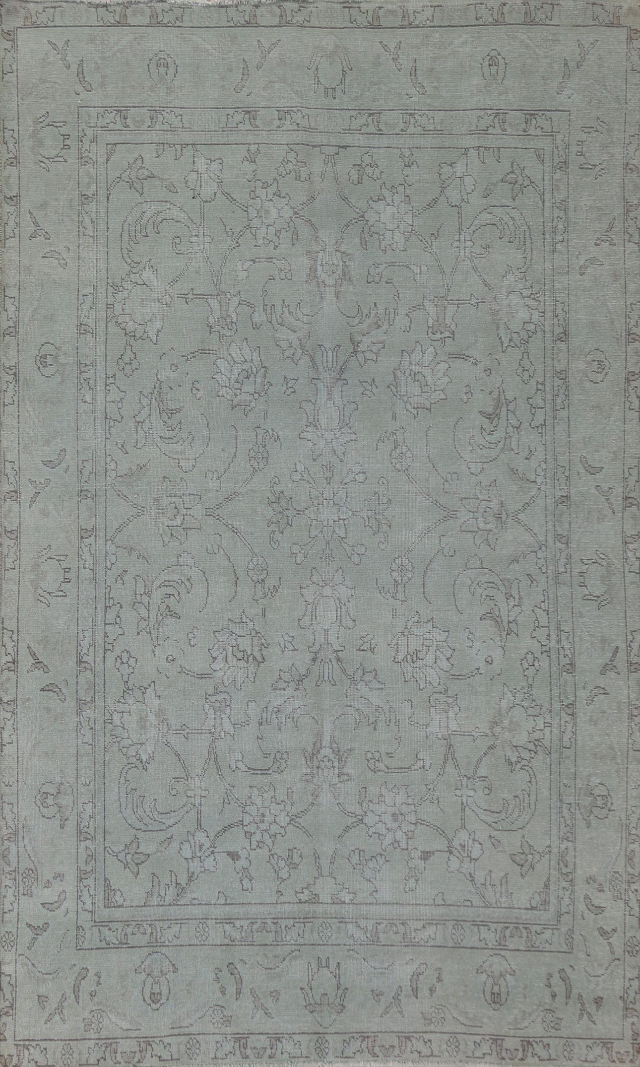 Distressed Over-Dyed Tabriz Persian Area Rug 6x10