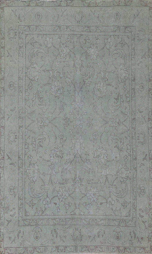 Distressed Over-Dyed Tabriz Persian Area Rug 6x10