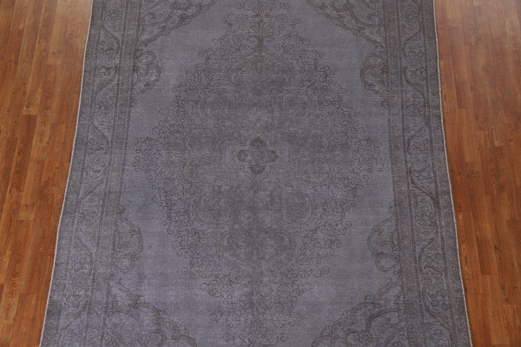 Distressed Over-Dyed Tabriz Persian Area Rug 7x11