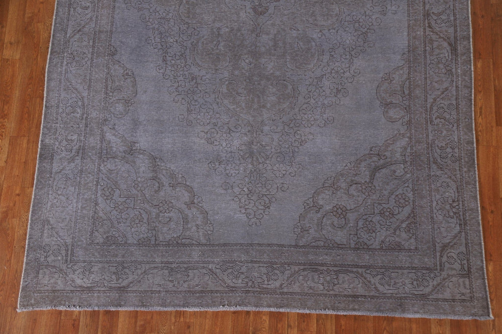 Distressed Over-Dyed Tabriz Persian Area Rug 7x11