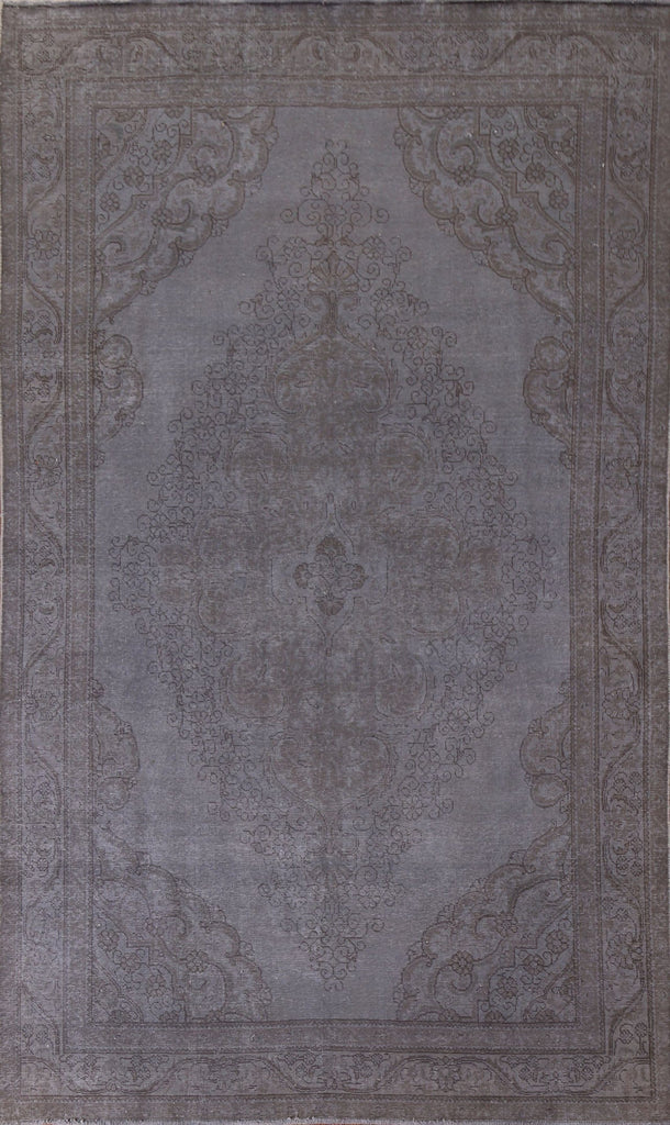 Distressed Over-Dyed Tabriz Persian Area Rug 7x11