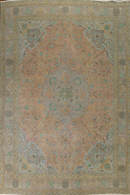 Over-Dyed Wool Tabriz Persian Area Rug 10x12