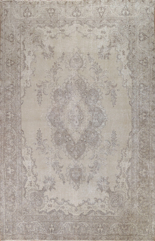 Distressed Tabriz Persian Area Rug 10x13