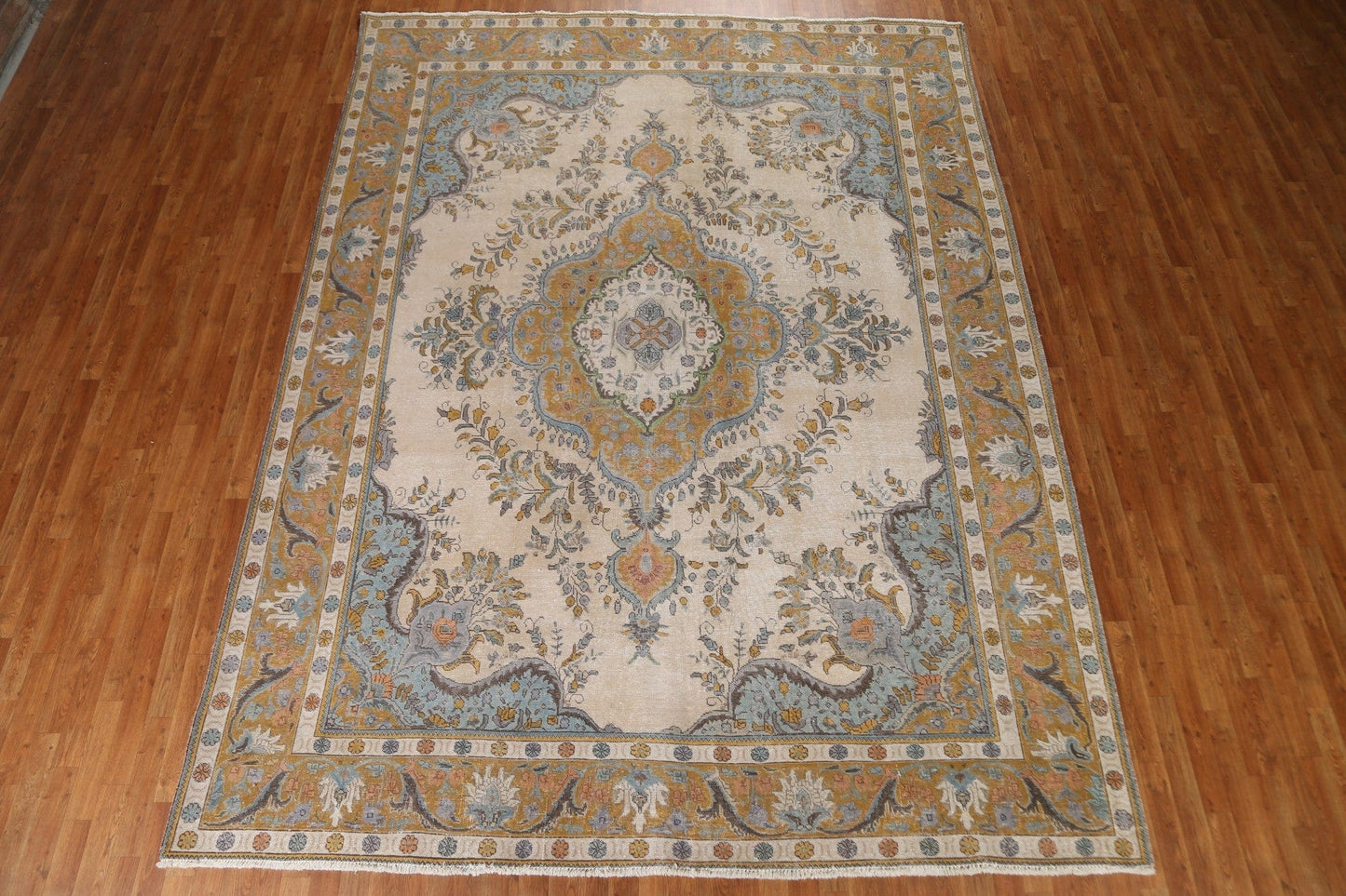 Vintage Tabriz Persian Area Rug 9x12