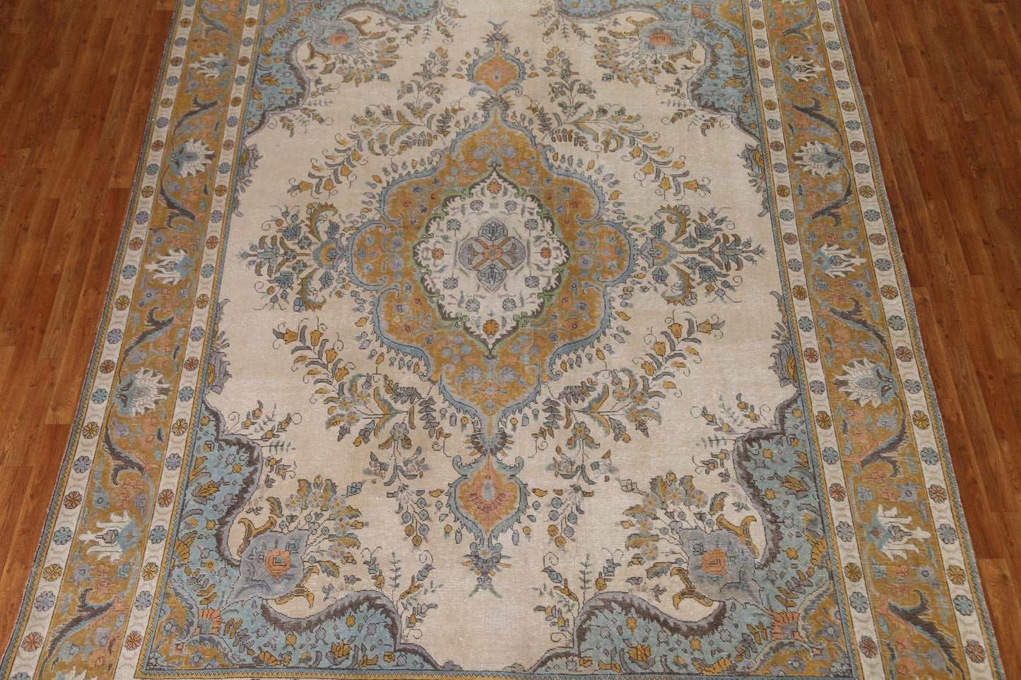 Vintage Tabriz Persian Area Rug 9x12