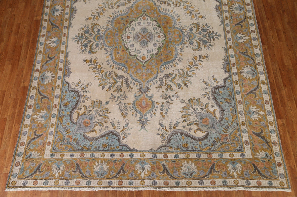 Vintage Tabriz Persian Area Rug 9x12