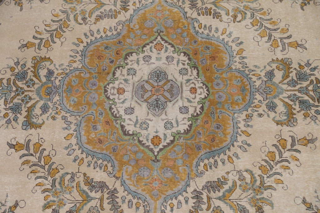 Vintage Tabriz Persian Area Rug 9x12