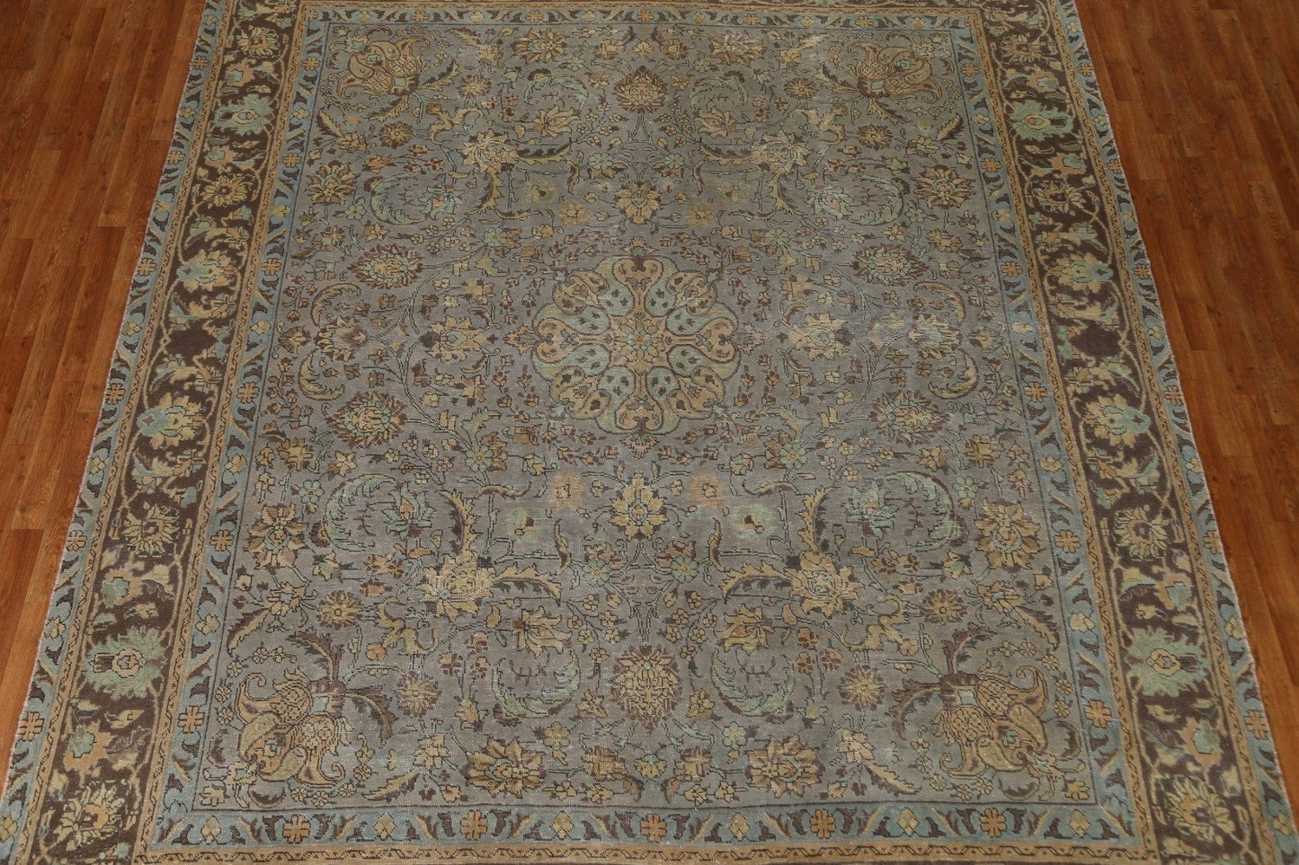 Distressed Over-Dyed Tabriz Persian Area Rug 10x12