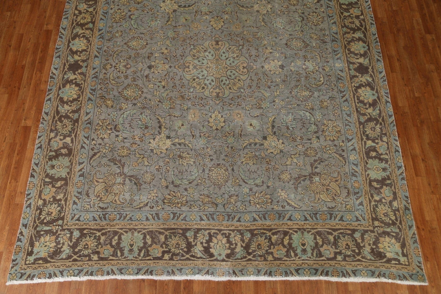 Distressed Over-Dyed Tabriz Persian Area Rug 10x12