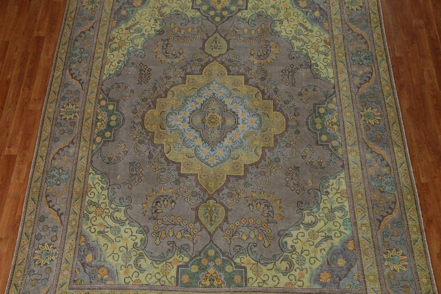 Distressed Over-Dyed Tabriz Persian Area Rug 8x10