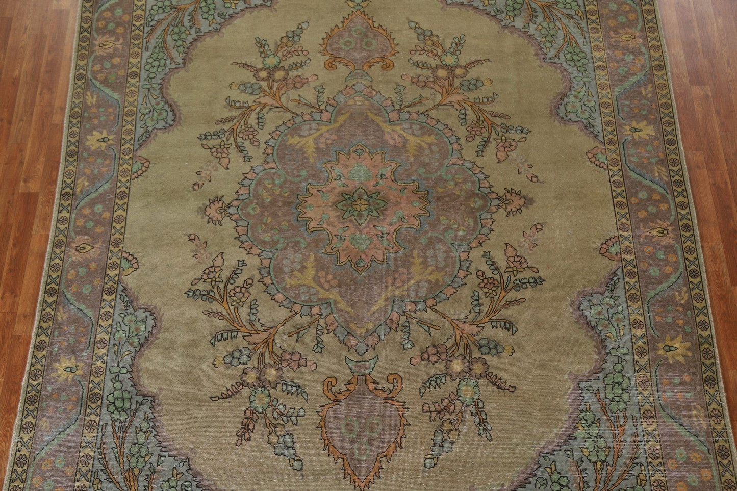 Vintage Over-Dyed Tabriz Persian Area Rug 9x12