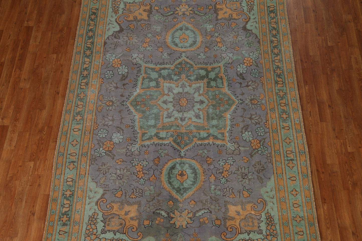 Distressed Over-Dyed Tabriz Persian Area Rug 6x10