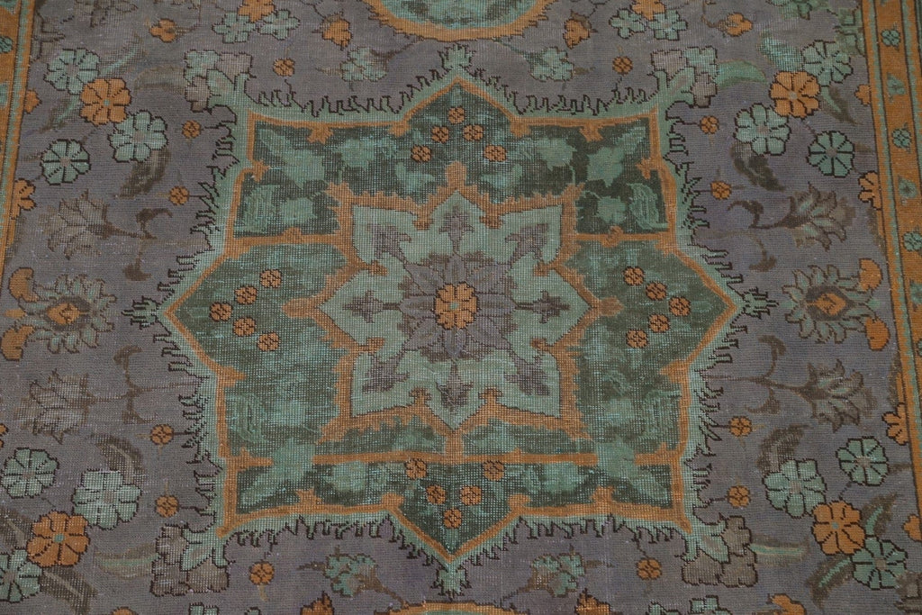 Distressed Over-Dyed Tabriz Persian Area Rug 6x10