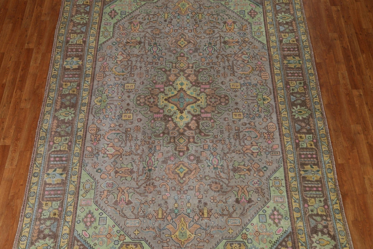 Distressed Over-Dyed Tabriz Persian Area Rug 8x11