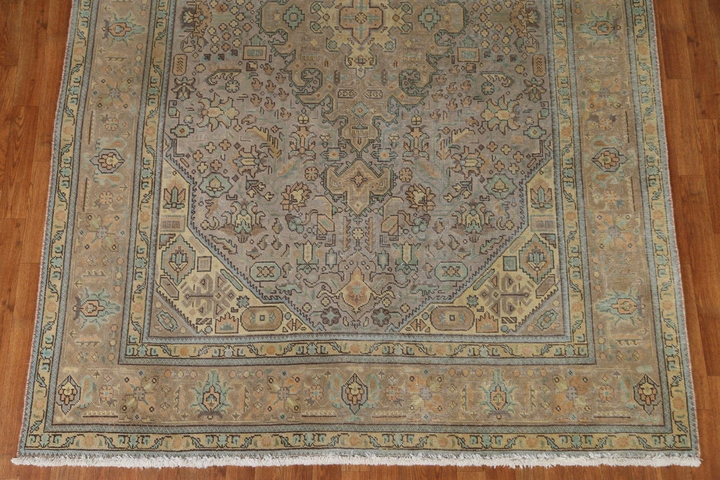 Distressed Over-Dyed Tabriz Persian Area Rug 7x10