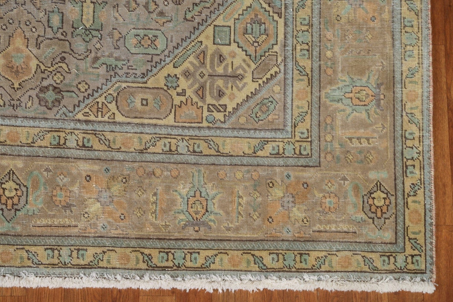 Distressed Over-Dyed Tabriz Persian Area Rug 7x10