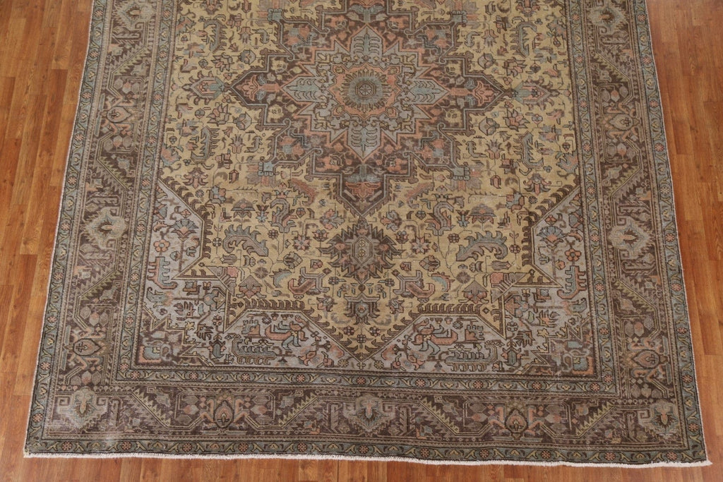 Geometric Over-Dyed Tabriz Persian Area Rug 10x12