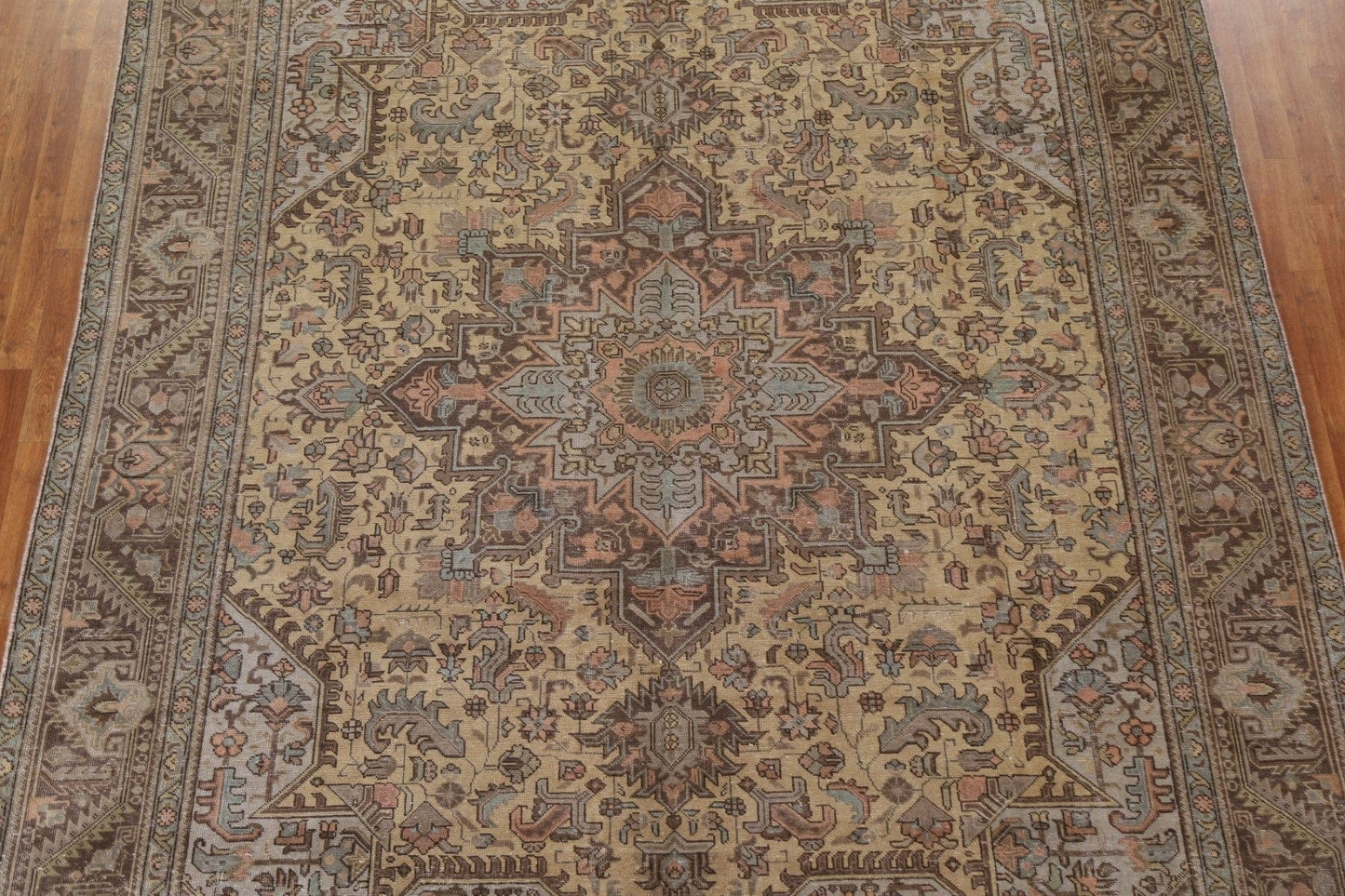 Geometric Over-Dyed Tabriz Persian Area Rug 10x12