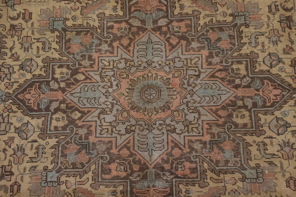 Geometric Over-Dyed Tabriz Persian Area Rug 10x12