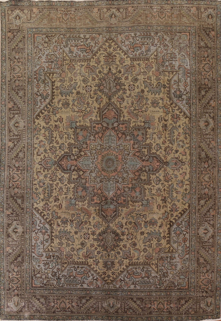 Geometric Over-Dyed Tabriz Persian Area Rug 10x12