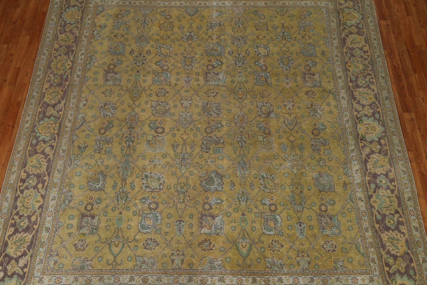 All-Over Over-Dyed Tabriz Persian Area Rug 9x11