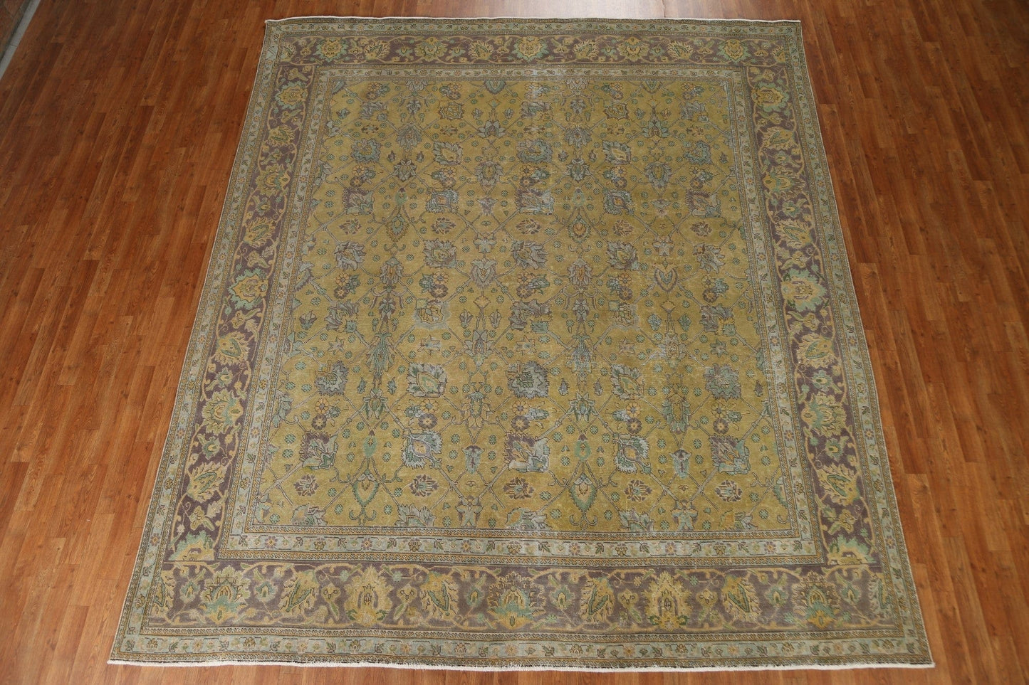 All-Over Over-Dyed Tabriz Persian Area Rug 9x11