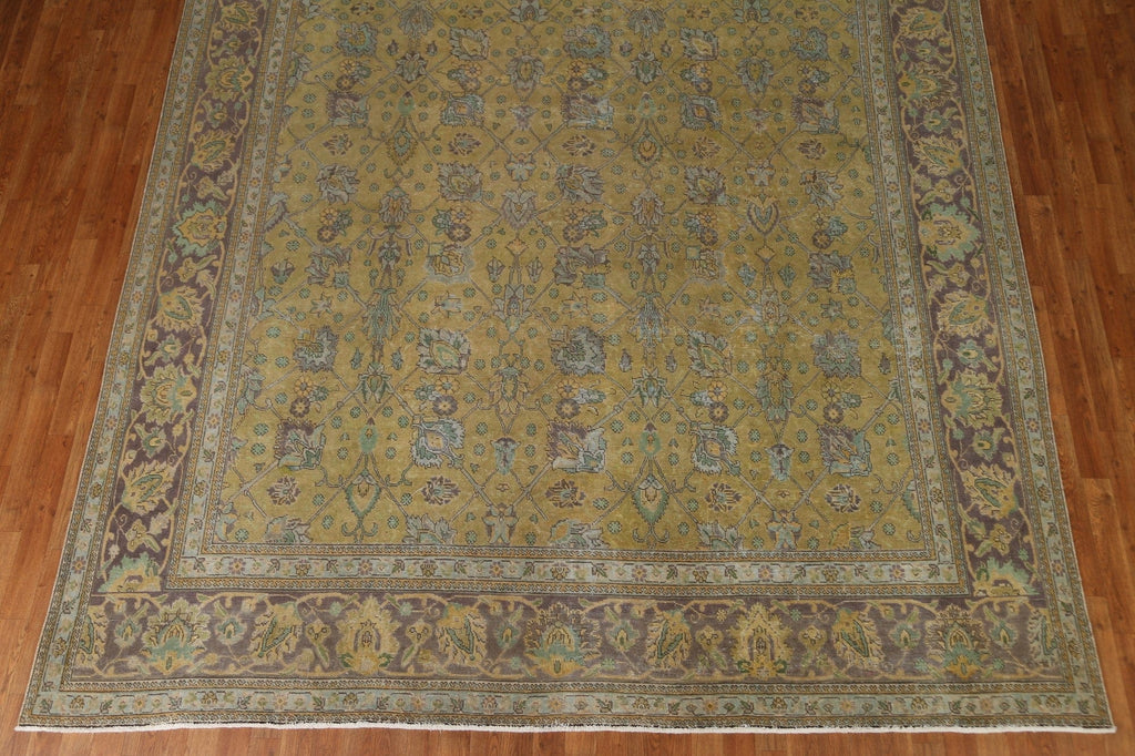 All-Over Over-Dyed Tabriz Persian Area Rug 9x11