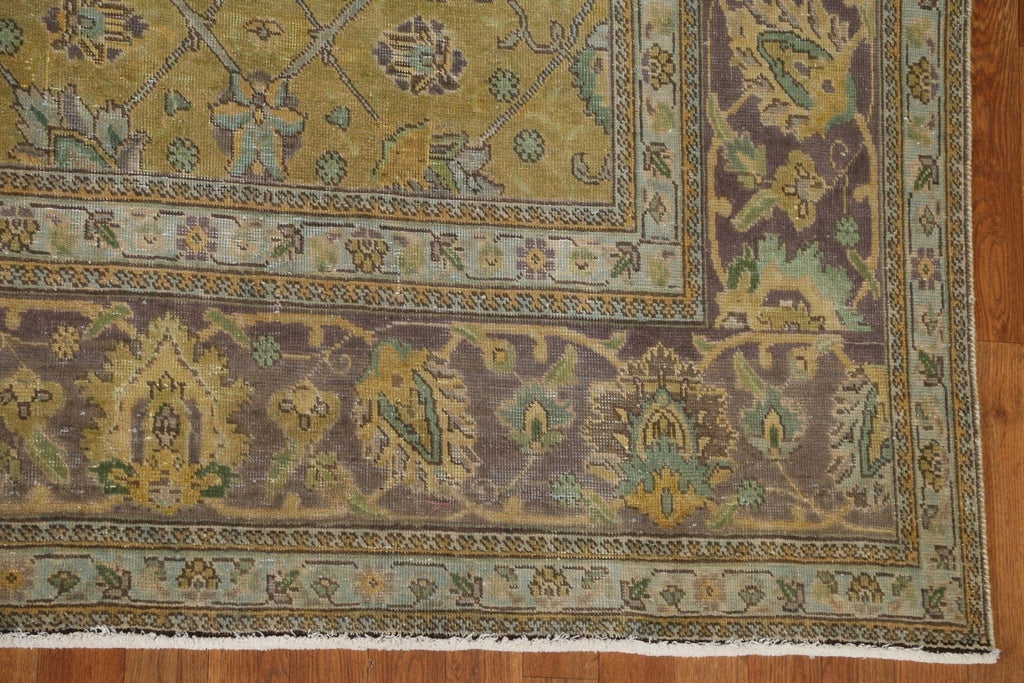 All-Over Over-Dyed Tabriz Persian Area Rug 9x11