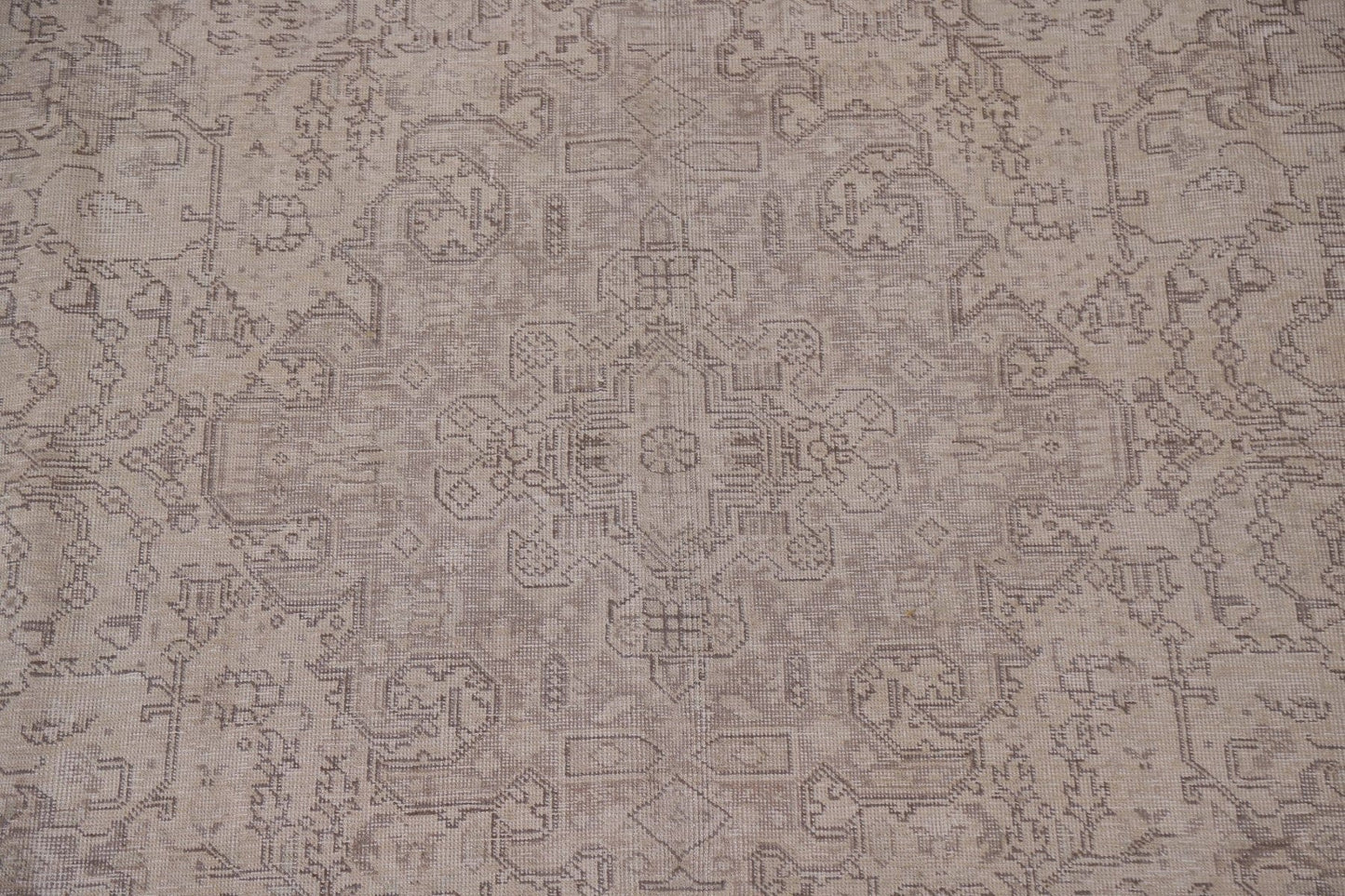 Distressed Geometric Tabriz Persian Area Rug 10x13