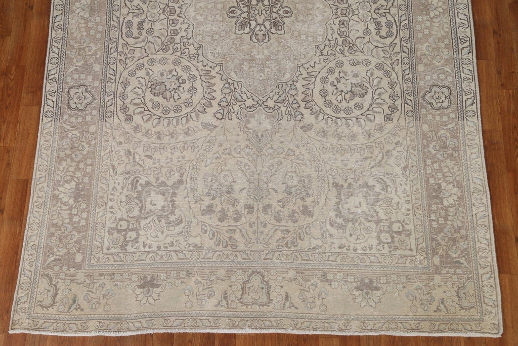 Distressed Muted abriz Persian Area Rug 7x10