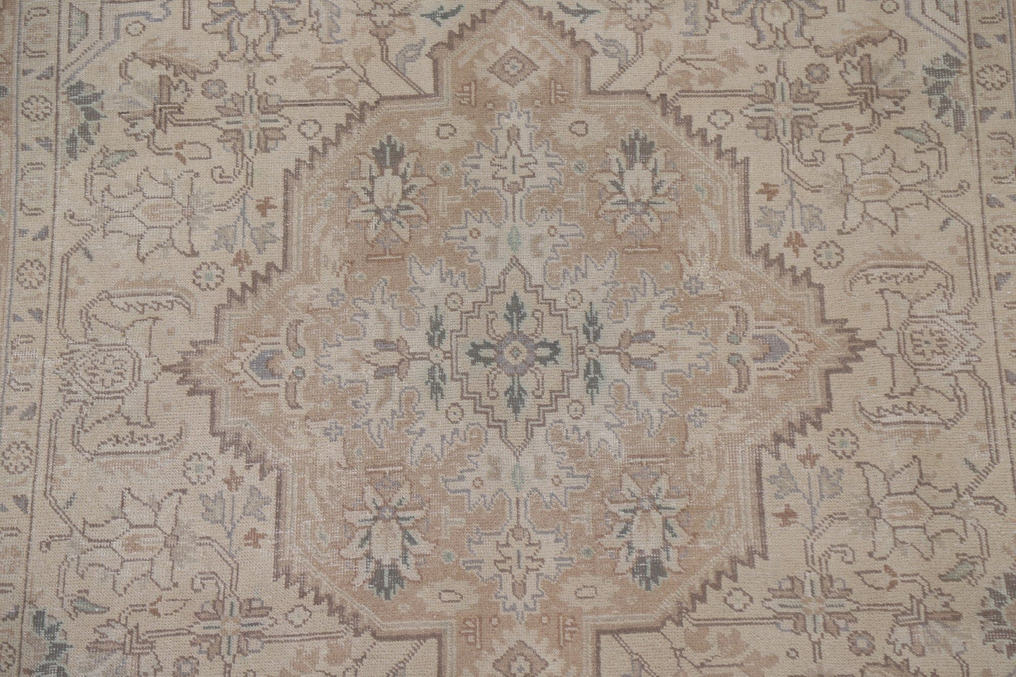 Distressed Wool Tabriz Persian Area Rug 6x10