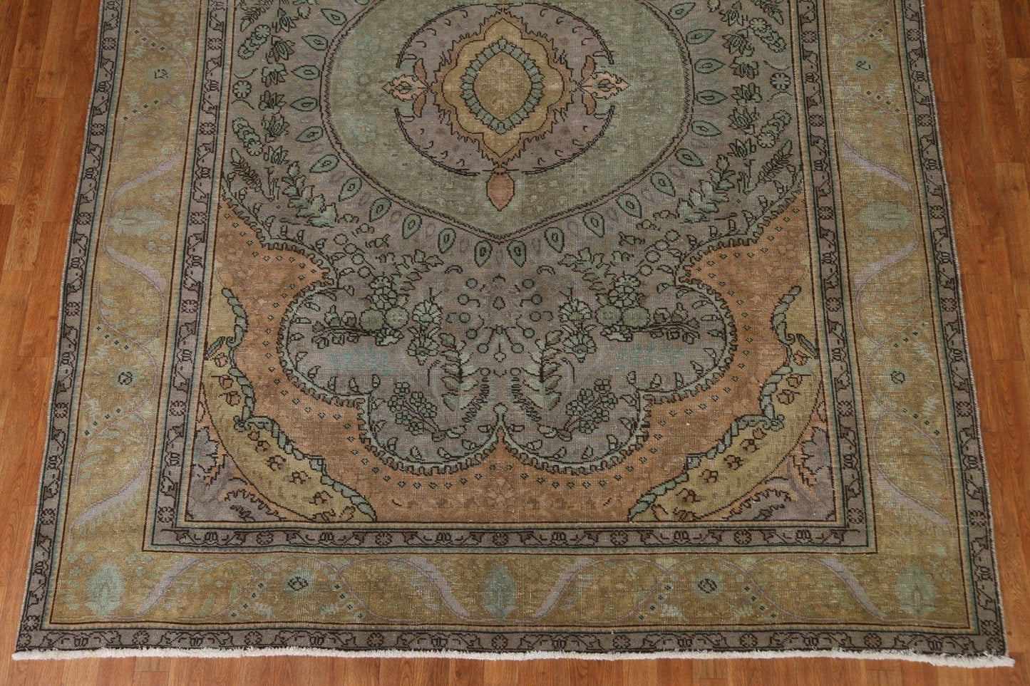 Distressed Over-Dyed Tabriz Persian Area Rug 8x11