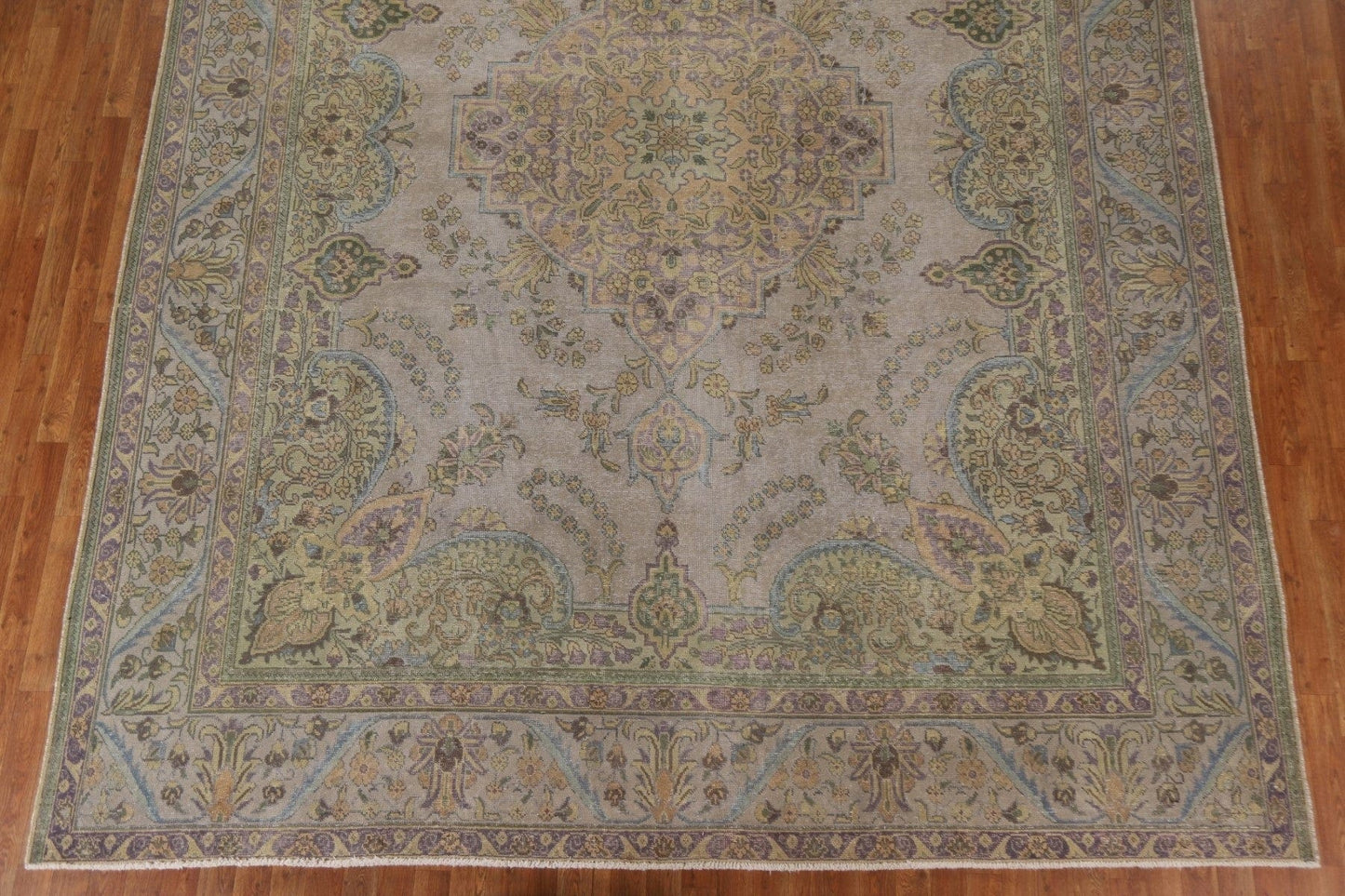 Distressed Over-Dyed Tabriz Persian Area Rug 10x13