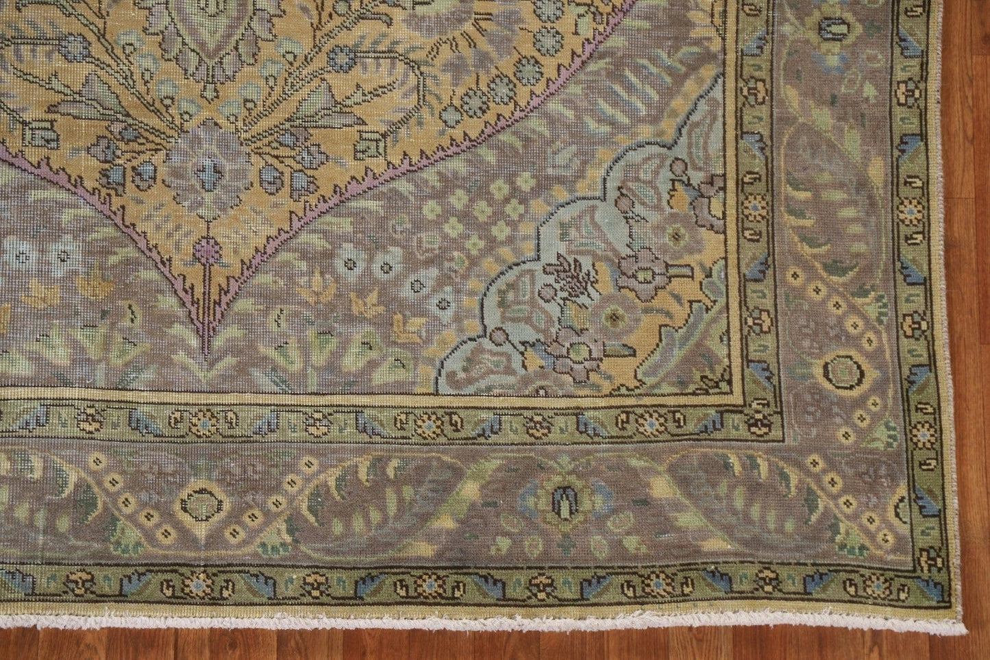 Floral Over-Dyed Tabriz Persian Area Rug 7x10