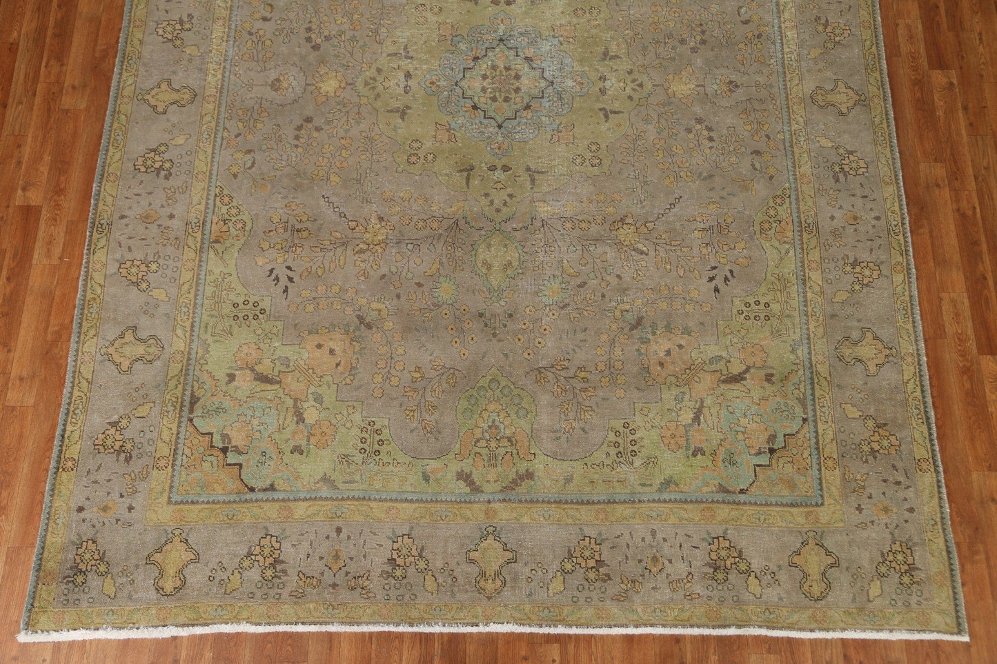 Distressed Over-Dyed Tabriz Persian Area Rug 8x11