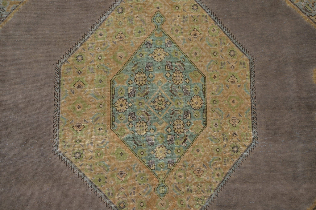 Geometric Over-Dyed Tabriz Persian Area Rug 8x11