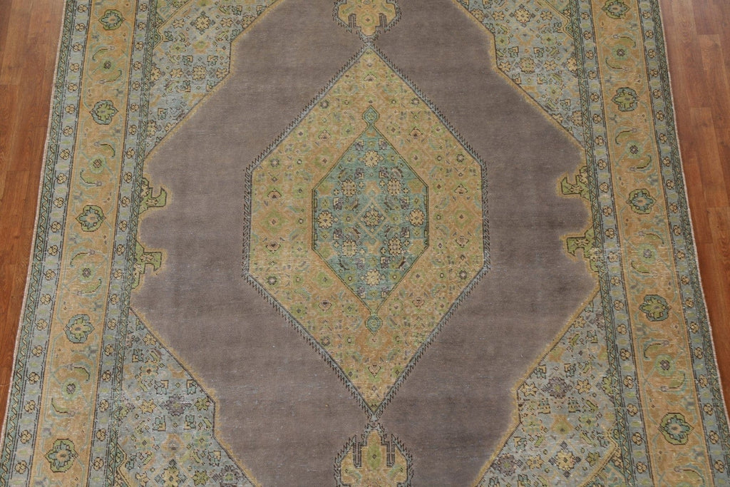 Geometric Over-Dyed Tabriz Persian Area Rug 8x11